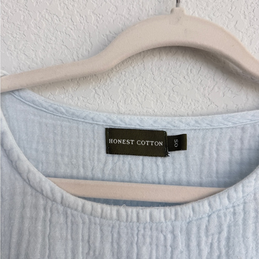 Honest Cotton Perfect Tee in Light Blue, Excellent condition - Picture 2 of 4